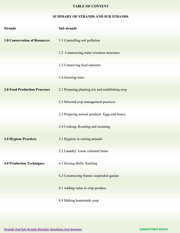 Page 2 – Grade 7 Agriculture and Nutrition Topical Questions and Answers – Kenyaplex