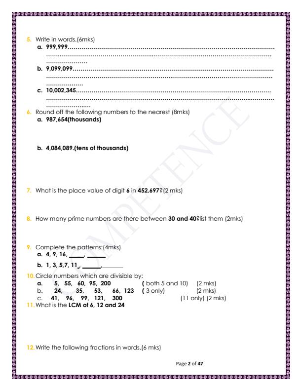 Page 2 – Grade 7 April 2024 Holiday Assignments – Kenyaplex