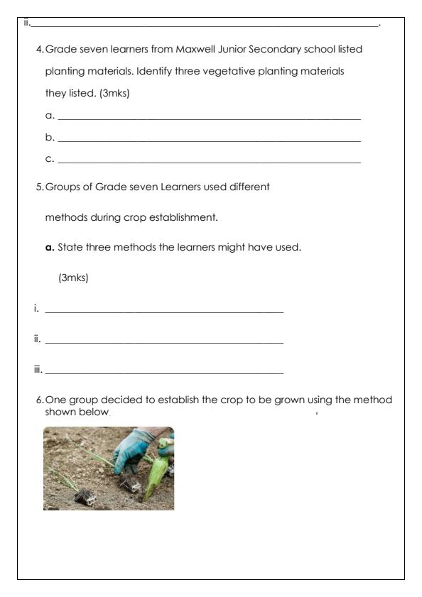 Page 3 – Grade 7 April 2025 Holiday Assignments - Set – Kenyaplex