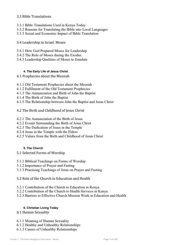 Page 3 – Grade 7 CRE Complete Notes Term 1, Term 2, Term 3 (Complete) – Kenyaplex