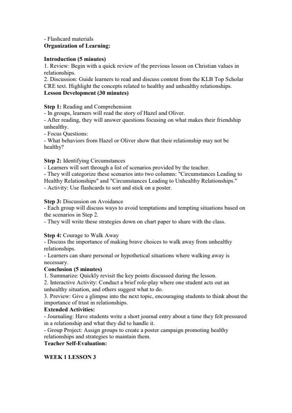 Page 3 – Grade 7 CRE Lesson Plans Term 3 - KLB Top Scholar – Kenyaplex