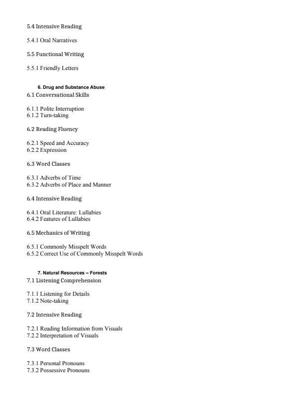 Page 5 – Grade 7 English Complete Notes Term 1, Term 2, Term 3 (Updated) – Kenyaplex