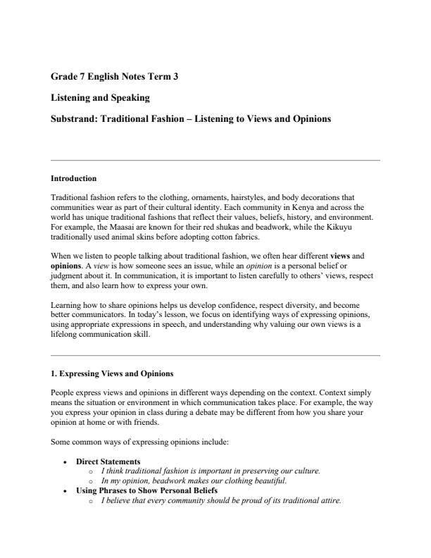 Page 1 – Grade 7 English Notes Term 3 – Kenyaplex