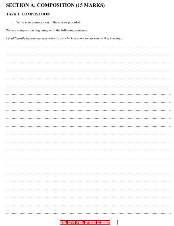 Page 2 – Grade 7 English Paper 2 December 2026 Holiday Assignment – Kenyaplex