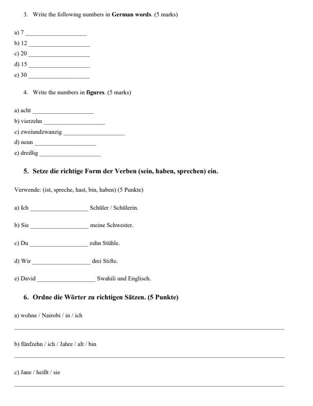 Page 2 – Grade 7 German April 2026 Holiday Assignment – Kenyaplex