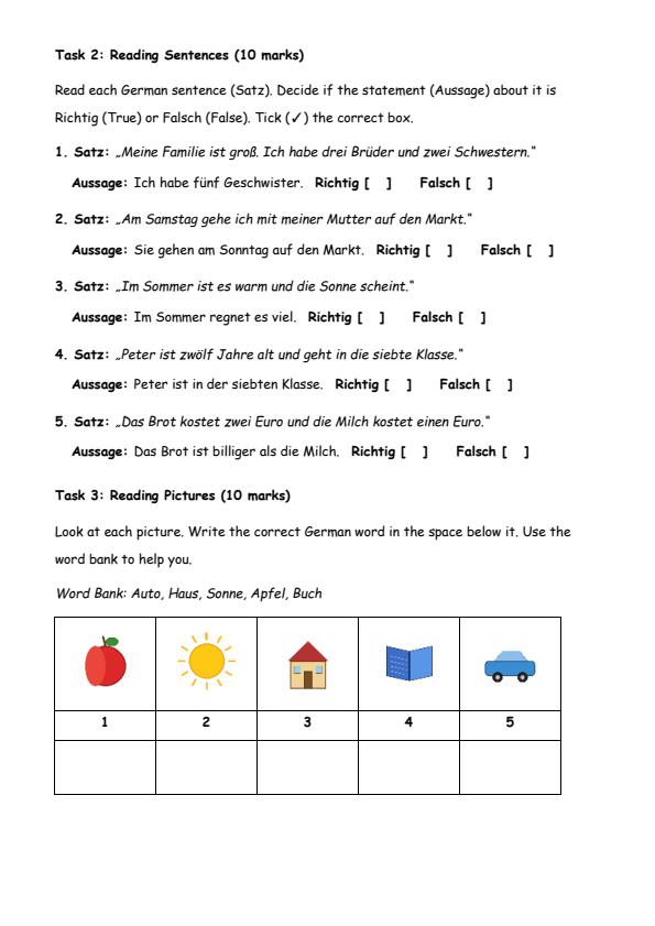 Page 2 – Grade 7 German December 2026 Holiday Assignment – Kenyaplex