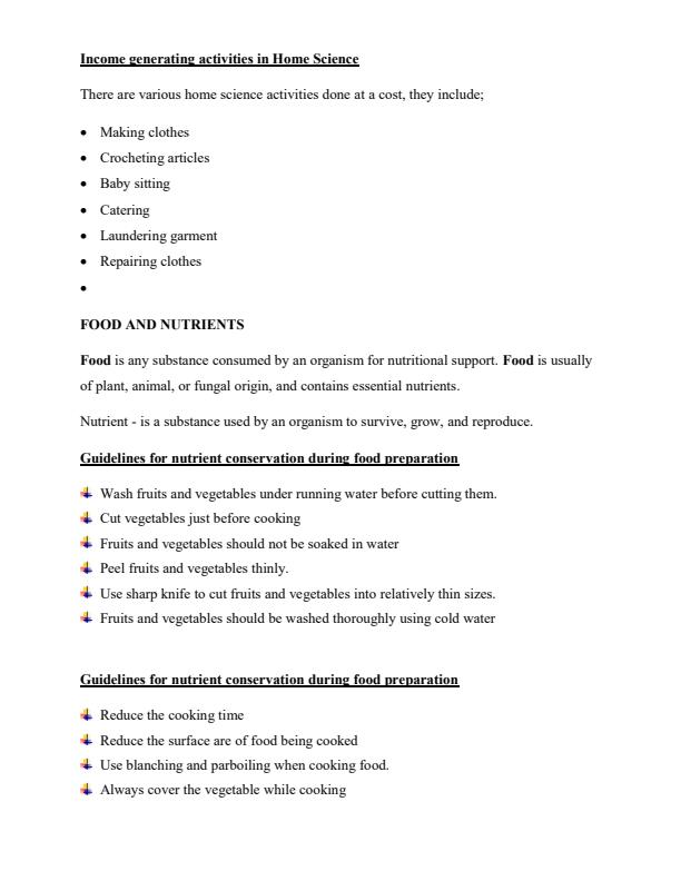 Page 3 – Grade 7 Home Science Lesson Notes Term 1 – Kenyaplex