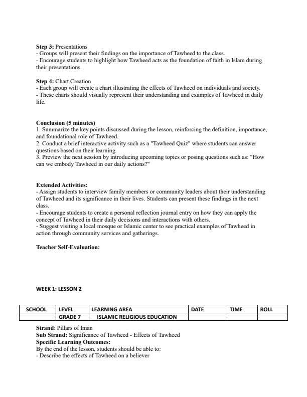Page 2 – Grade 7 IRE Lesson Plans Term 2 - KLB – Kenyaplex