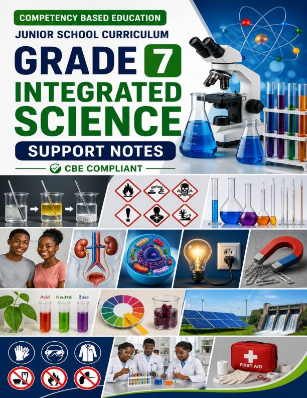 Page 1 – Grade 7 Integrated Science Complete Notes Term 1, Term 2, Term 3 (Updated) – Kenyaplex
