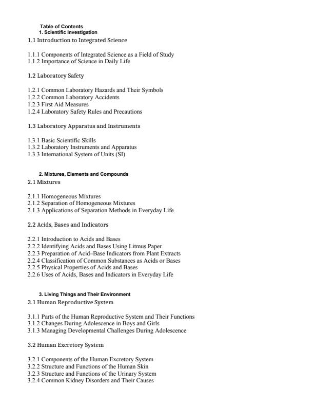 Page 2 – Grade 7 Integrated Science Complete Notes Term 1, Term 2, Term 3 (Updated) – Kenyaplex