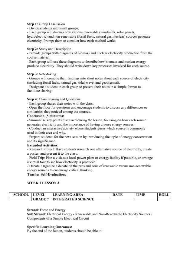 Page 3 – Grade 7 Integrated Science Lesson Plans Term 3 - Spotlight – Kenyaplex