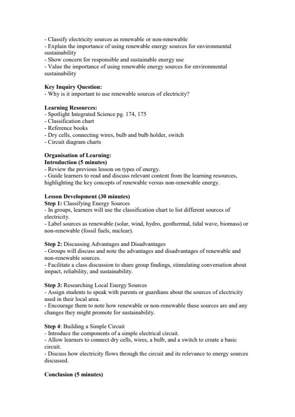 Page 4 – Grade 7 Integrated Science Lesson Plans Term 3 - Spotlight – Kenyaplex