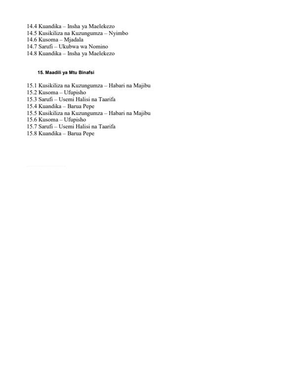 Page 4 – Grade 7 Kiswahili Complete Notes Term 1, Term 2, Term 3 (Updated)  – Kenyaplex