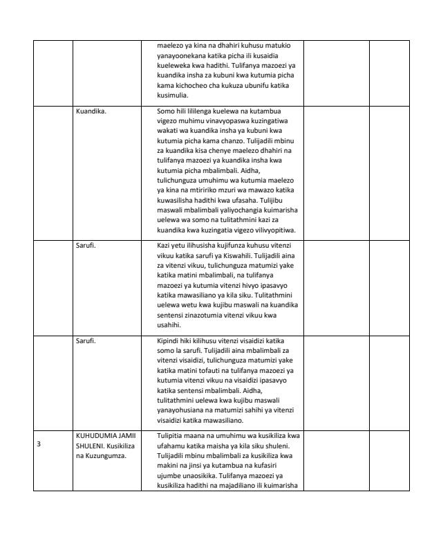 Page 2 – Grade 7 Kiswahili Records of Work Term 2 - KLB Top Scholar – Kenyaplex
