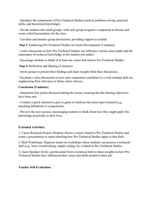Page 2 – Grade 7 Master Pre-Technical Studies Lesson Plans Term 1 – Kenyaplex
