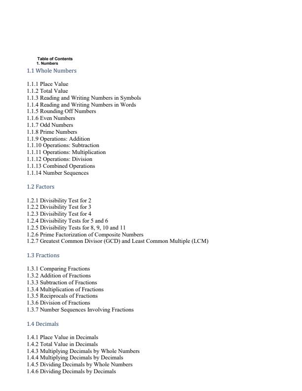 Page 5 – Grade 7 Mathematics Complete Notes Term 1, Term 2, Term 3 (Updated) – Kenyaplex