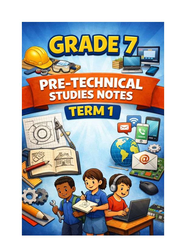 Page 1 – Grade 7 Pre-Technical Studies Notes Term 1 – Kenyaplex