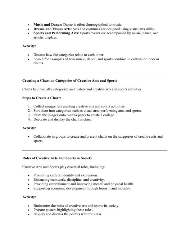 Page 2 – Grade 7 Rationalized Creative Arts and Sports Lesson Notes Term 1 – Kenyaplex