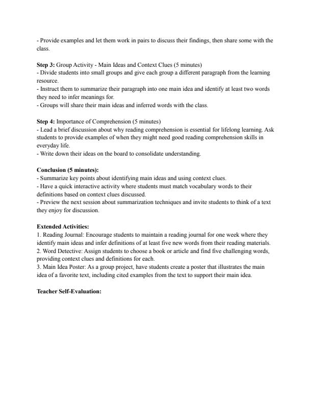 Page 4 – Grade 7 Rationalized English Lesson Plans Term 3 – Kenyaplex