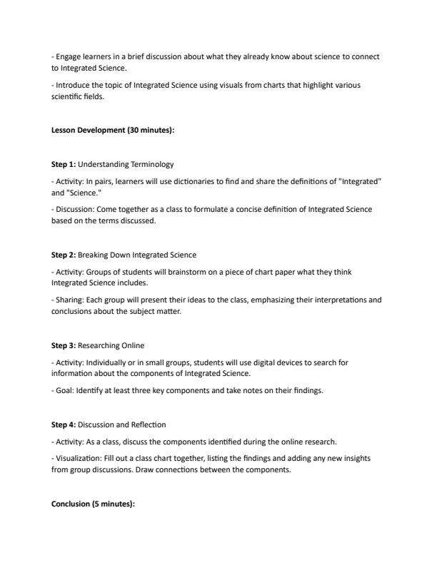 Page 2 – Grade 7 Rationalized Integrated Science Lesson Plans Term 1 – Kenyaplex