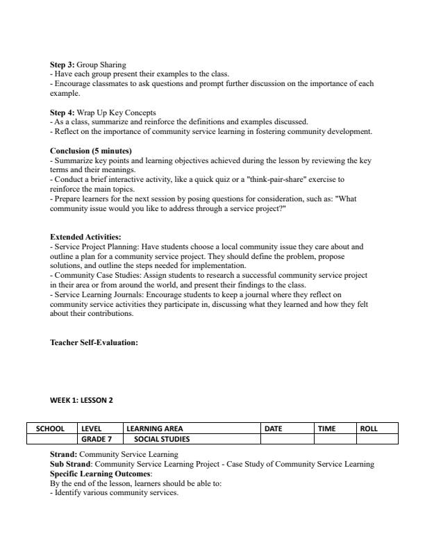 Page 2 – Grade 7 Social Studies Lesson Plans Term 2 - Distinction – Kenyaplex