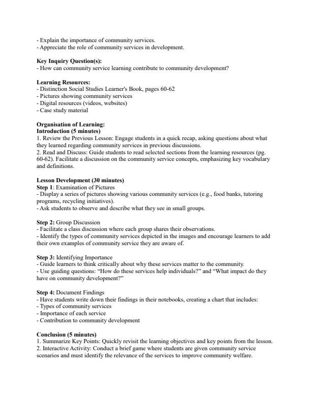 Page 3 – Grade 7 Social Studies Lesson Plans Term 2 - Distinction – Kenyaplex