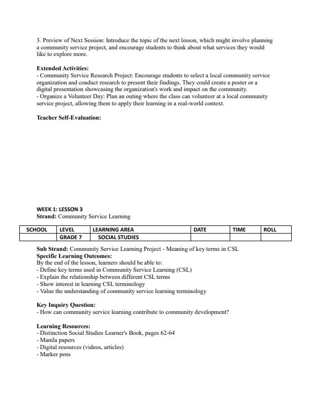 Page 4 – Grade 7 Social Studies Lesson Plans Term 2 - Distinction – Kenyaplex
