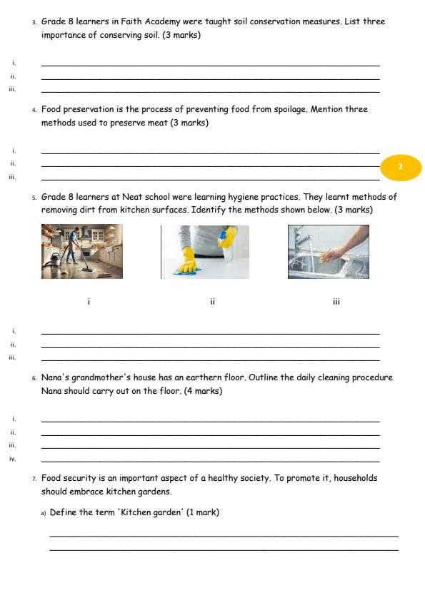 Page 2 – Grade 8 Agriculture and Nutrition August 2026 Holiday Assignment – Kenyaplex