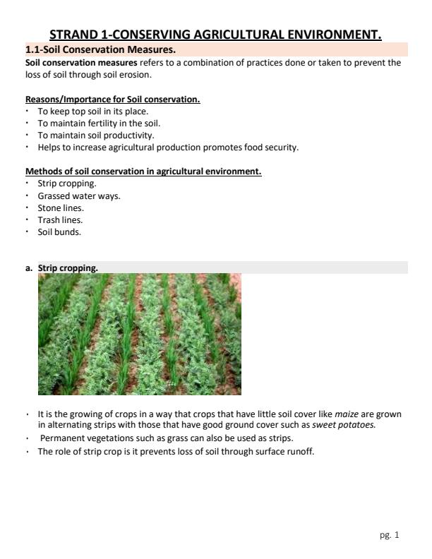 Page 2 – Grade 8 Agriculture and Nutrition Lesson Notes Term 1 – Kenyaplex