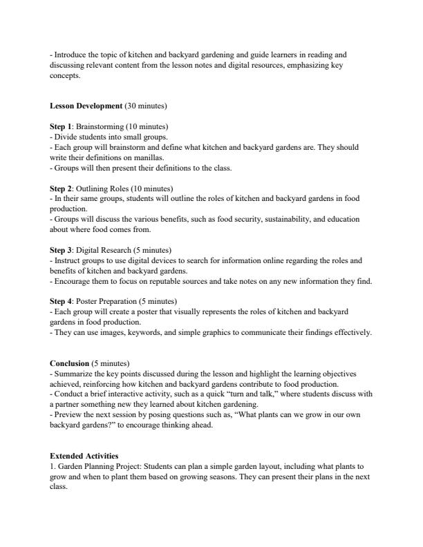 Page 2 – Grade 8 Agriculture and Nutrition Lesson Plans on Food Production Processes – Kenyaplex