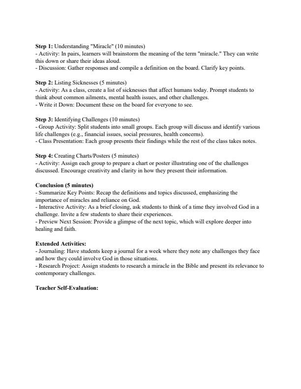 Page 2 – Grade 8 CRE Lesson Plans on Miracles of Jesus Christ – Kenyaplex