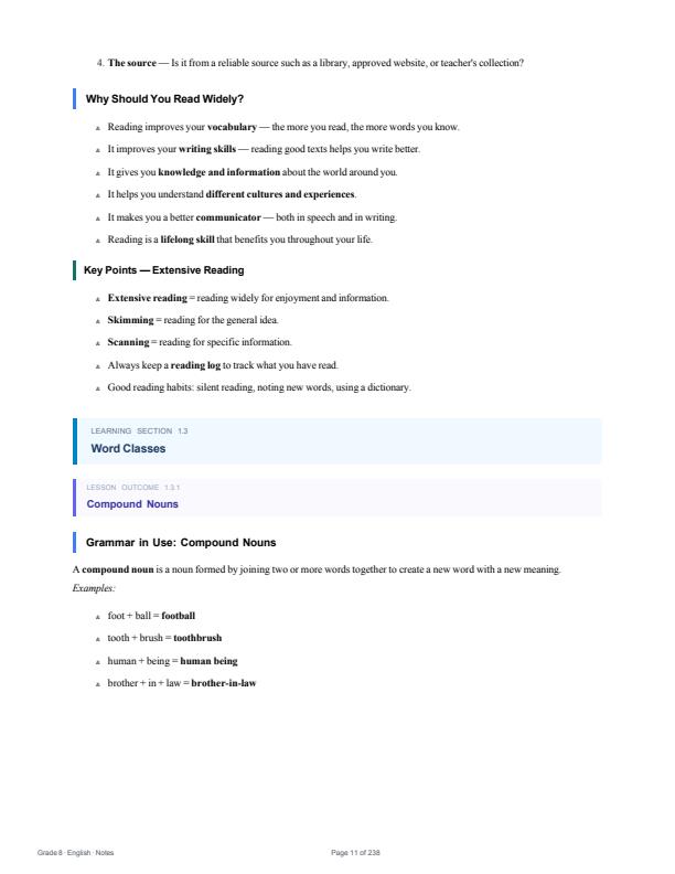 Page 5 – Grade 8 English Notes Term 1, Term 2, Term 3 (Updated) – Kenyaplex