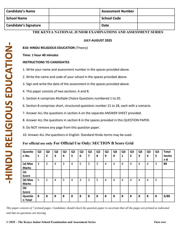 Page 1 – Grade 8 HRE August 2025 Holiday Assignment – Kenyaplex