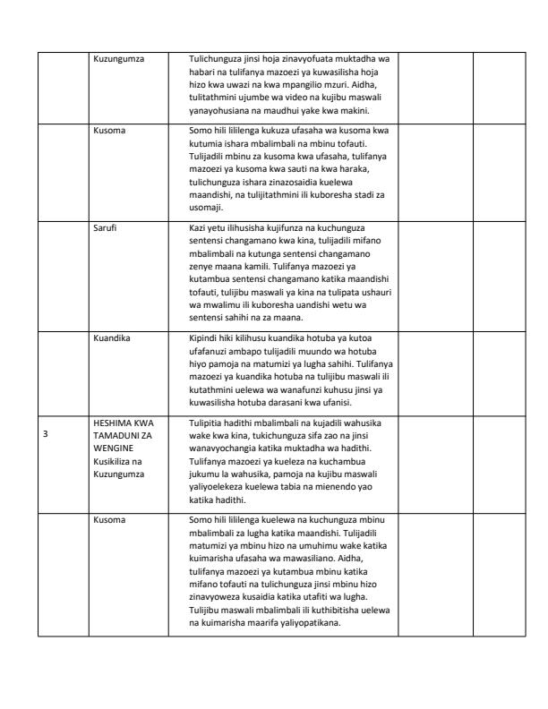 Page 2 – Grade 8 Kiswahili Records of Work Term 3 - KLB – Kenyaplex