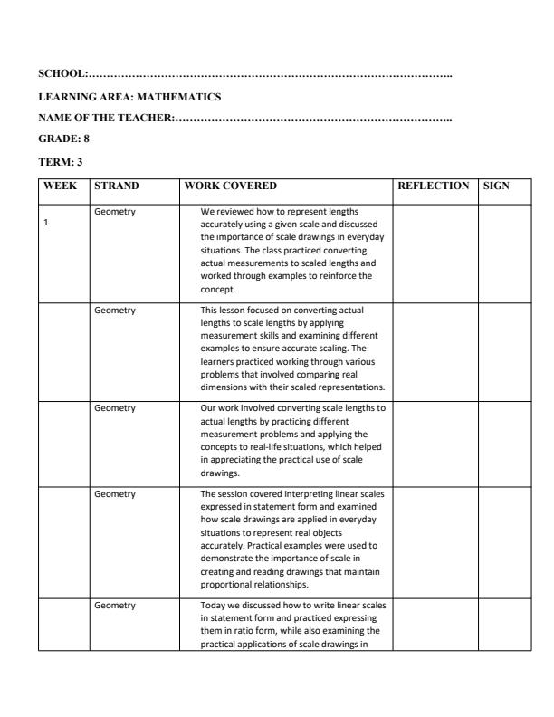 Page 1 – Grade 8 Mathematics Records of Work Term 3 -Mentor – Kenyaplex