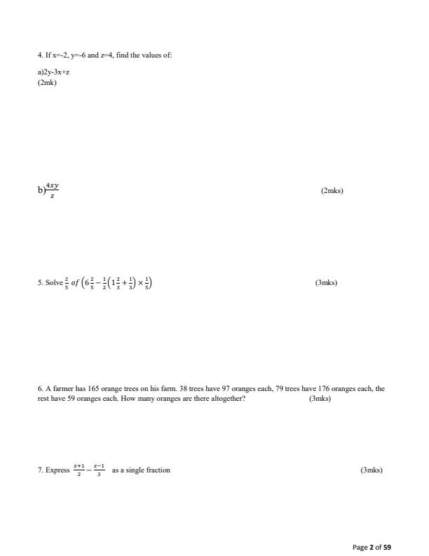 Page 2 – Grade 8 November/December 2025 Holiday Assignments - Set – Kenyaplex