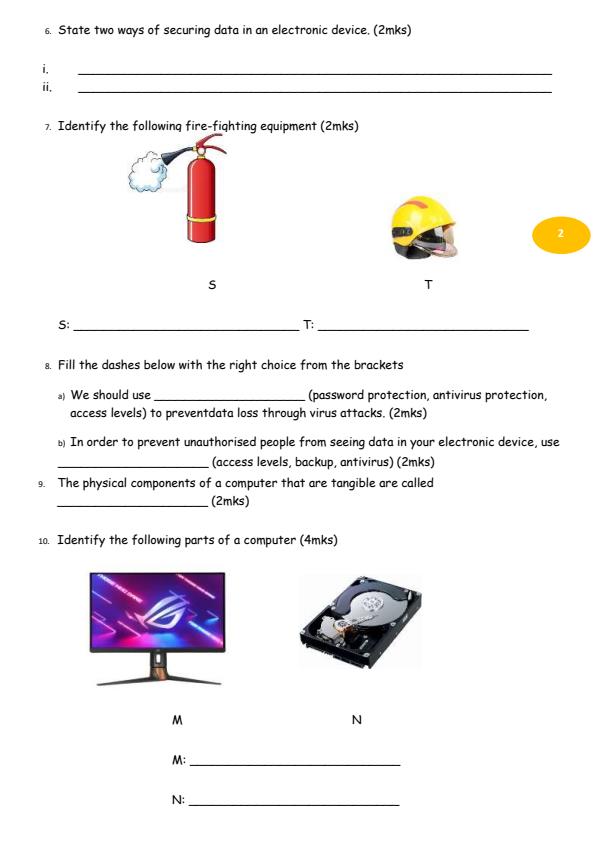 Page 2 – Grade 8 Pre - Technical Studies August 2026 Holiday Assignment – Kenyaplex