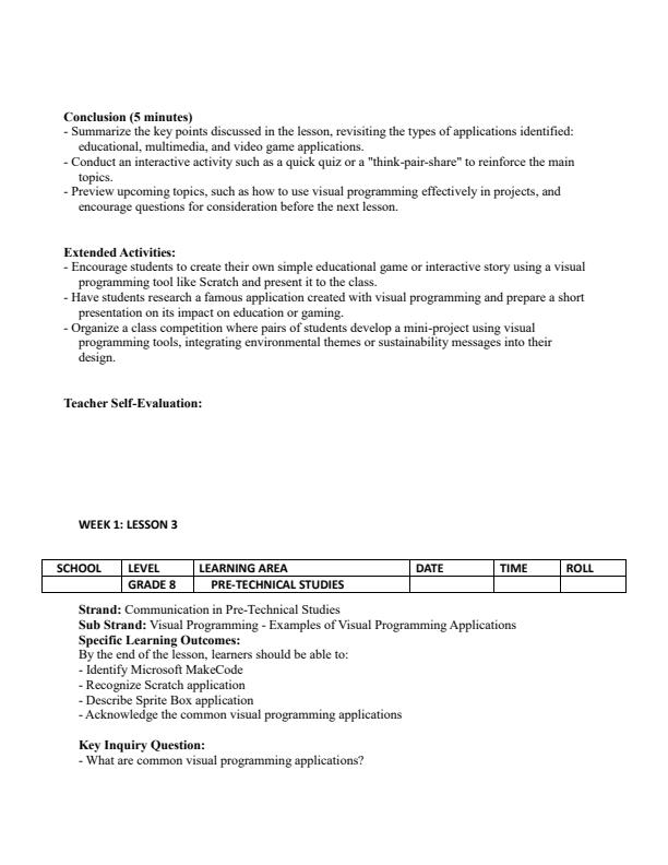 Page 4 – Grade 8 Pre-Technical Studies Lesson Plans Term 2 - Mentor – Kenyaplex