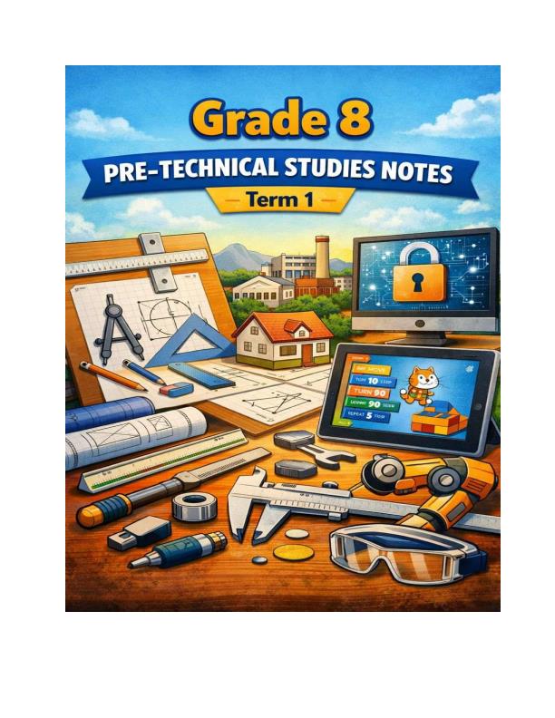 Page 1 – Grade 8 Pre-Technical Studies Notes Term 1 – Kenyaplex