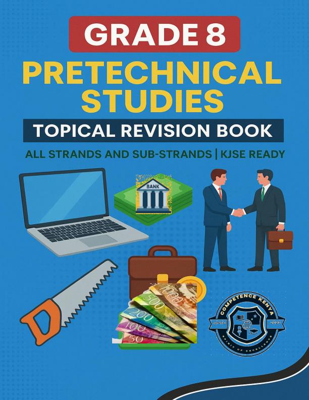 Page 1 – Grade 8 Pre-Technical Studies Topical Questions and Answers – Kenyaplex