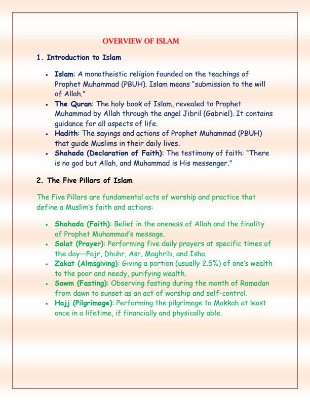 Page 2 – Grade 8 Rationalized Islamic Religious Education (IRE) Notes Term 1, 2, 3 – Kenyaplex