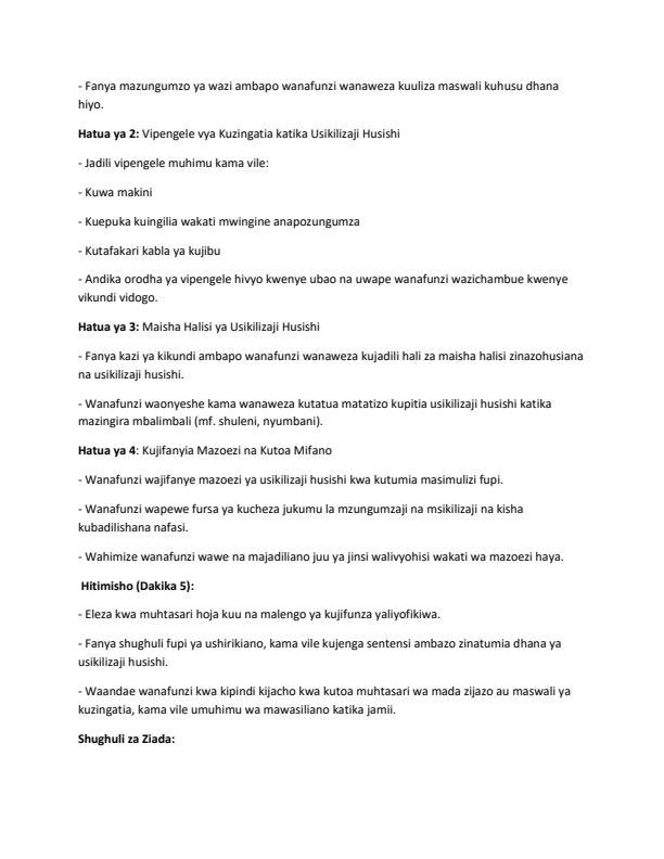 Page 2 – Grade 8 Rationalized Kiswahili Lesson Plans Term 2 - KLB Top Scholar – Kenyaplex