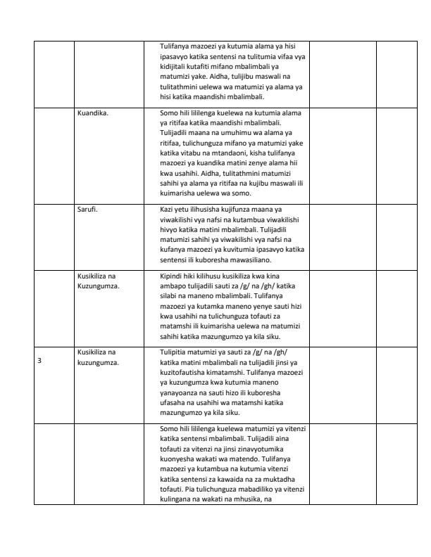 Page 2 – Grade 8 Rationalized Kiswahili Records of Work Term 1 - Top Scholar – Kenyaplex