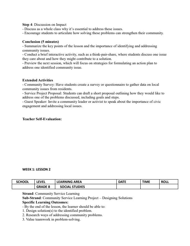 Page 2 – Grade 8 Social Studies Lesson Plans Term 2 - Mentor – Kenyaplex