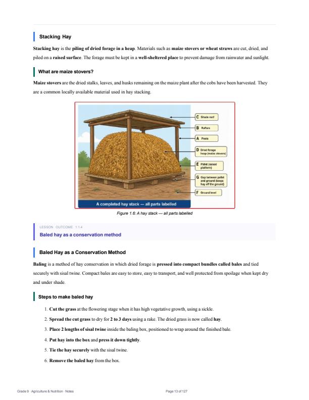 Page 5 – Grade 9 Agriculture and Nutrition Notes Term 1, Term 2, Term 3 (Updated) – Kenyaplex