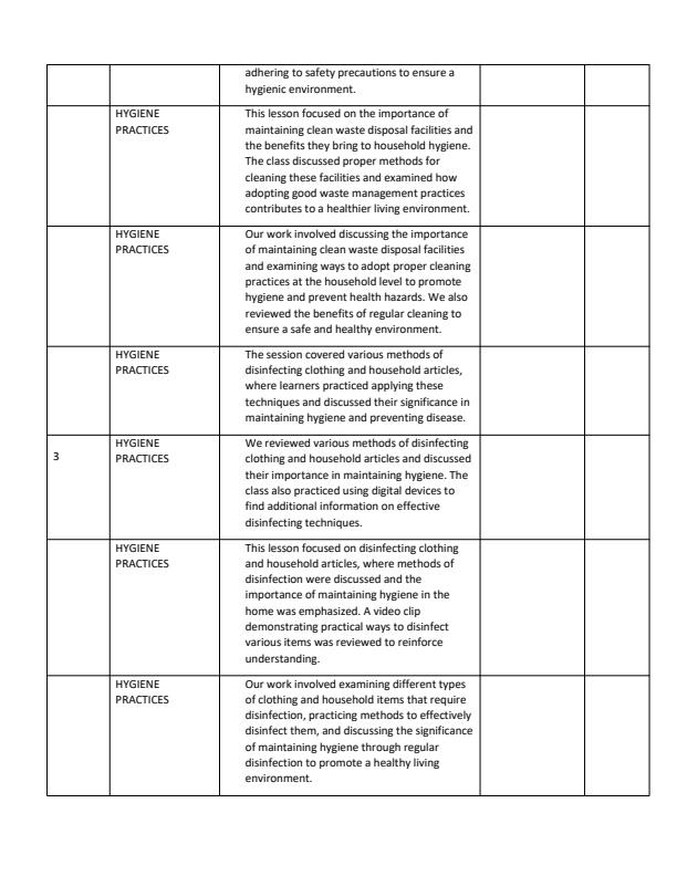 Page 2 – Grade 9 Agriculture and Nutrition Records of Work Term 3 - MTP – Kenyaplex
