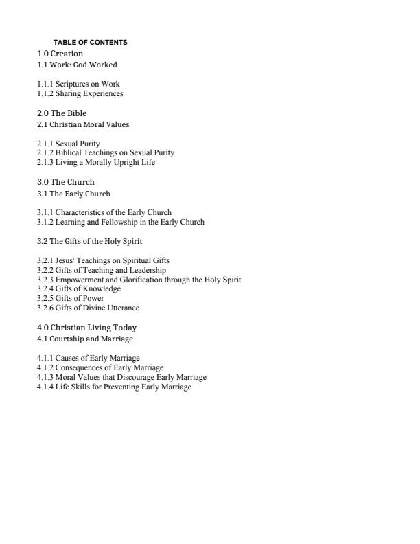 Page 2 – Grade 9 CRE Notes Term 1, Term 2, Term 3 (Updated) – Kenyaplex