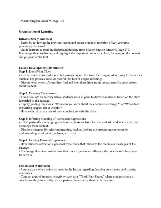 Page 3 – Grade 9 English Lesson Plans Term 3 - Master English – Kenyaplex