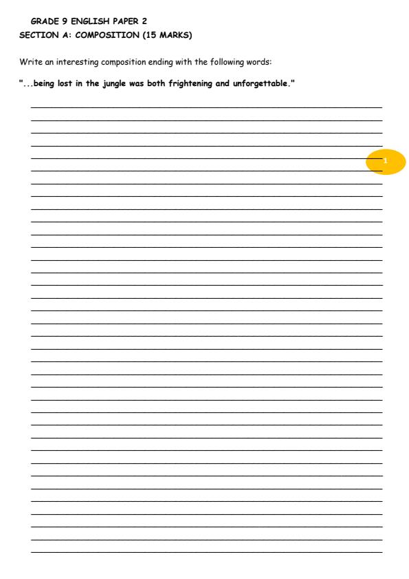 Page 1 – Grade 9 English Paper 2 August 2026 Holiday Assignment – Kenyaplex