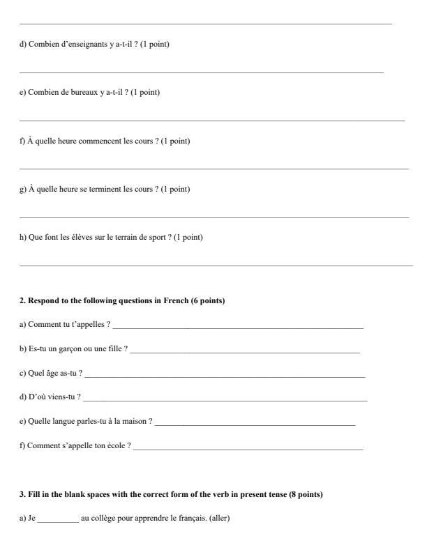 Page 2 – Grade 9 French April 2026 Holiday Assignment – Kenyaplex